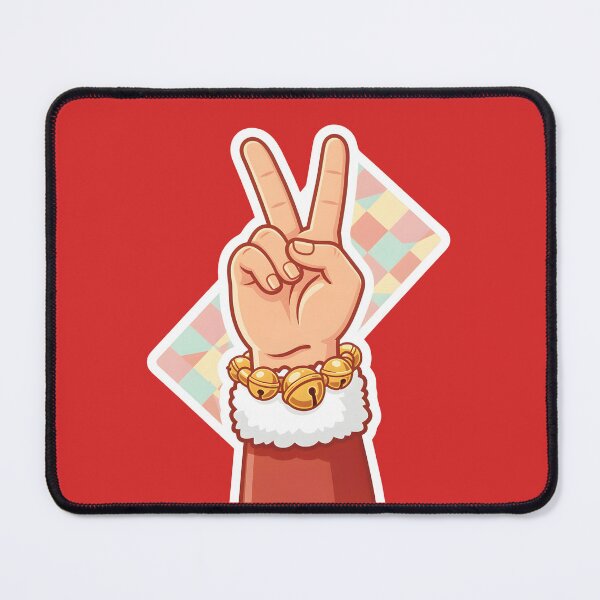 Item preview, Christmas Peace Sign Shirt, Jingle Bell Hand Holiday Sweater designed and sold by Raw Tigers.