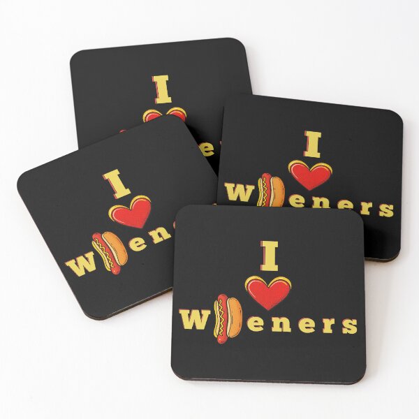 Item preview, I Love Wieners Funny Hot Dog Pop Art Retro Comic | Light Ink Edition designed and sold by SunandShade.