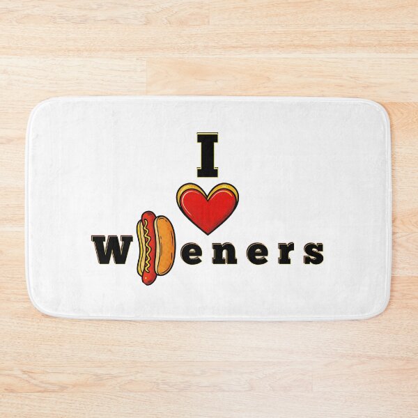 Item preview, I Love Wieners Funny Hot Dog Pop Art Retro Comic | Dark Ink Edition designed and sold by SunandShade.