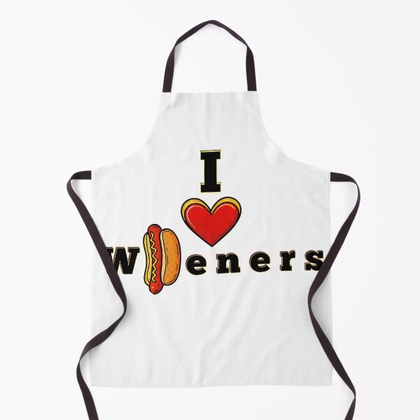 Item preview, I Love Wieners Funny Hot Dog Pop Art Retro Comic | Dark Ink Edition designed and sold by SunandShade.