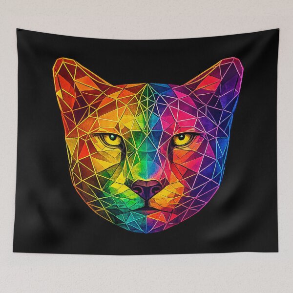 Item preview, Geometric Art: Colorful, abstract, and minimalist design, ideal for cat lovers and art enthusiasts. designed and sold by Geometric Art..