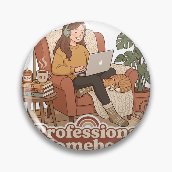 Item preview, Professional Homebody Cozy WFH Laptop Girl Aesthetic designed and sold by SpaceformStudio.