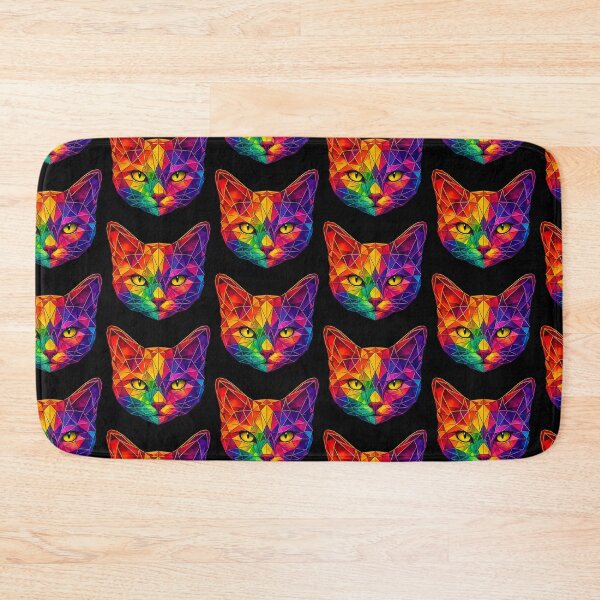 Item preview, Colorful Geometric Cat Face Artwork designed and sold by Geometric Art..