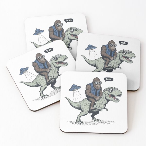 Item preview, Sasquatch Riding T-Rex designed and sold by Gbriel3.