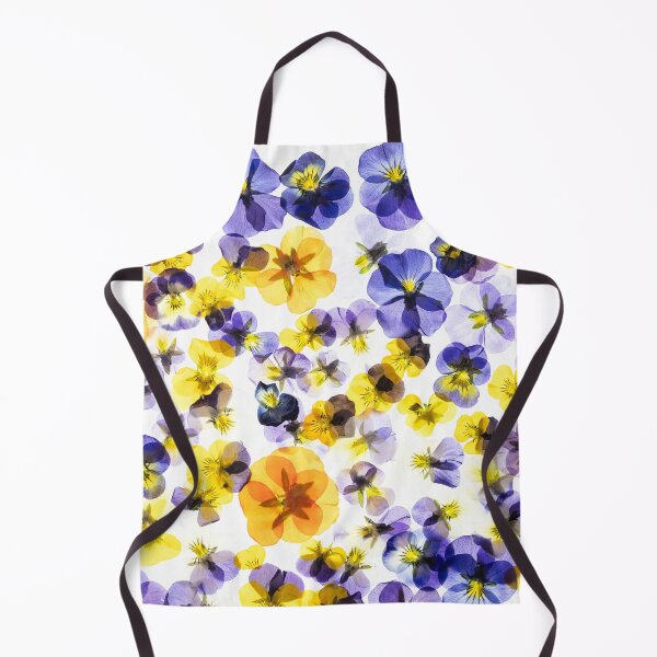 Item preview, Pressed Pansy Flowers Pattern Cute Purple and Yellow Floral Botanical Art designed and sold by Elżbieta Kaps.