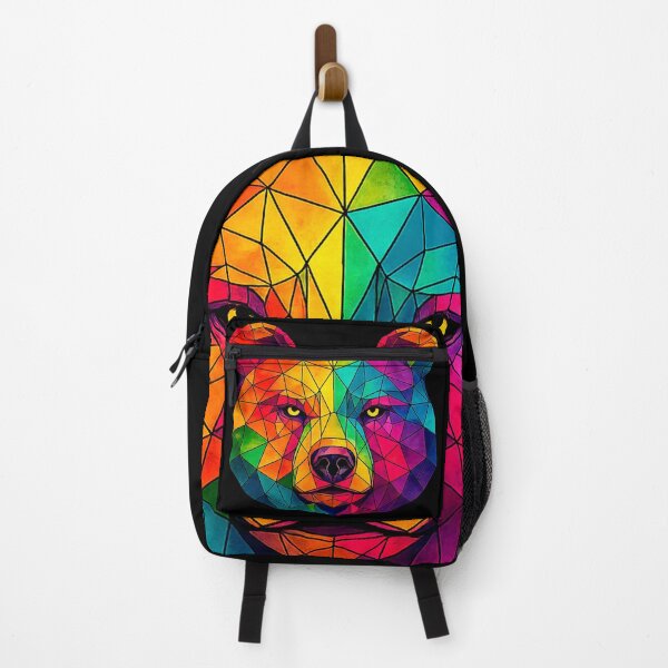 Item preview, Colorful Geometric Bear Head Art designed and sold by Geometric Art..