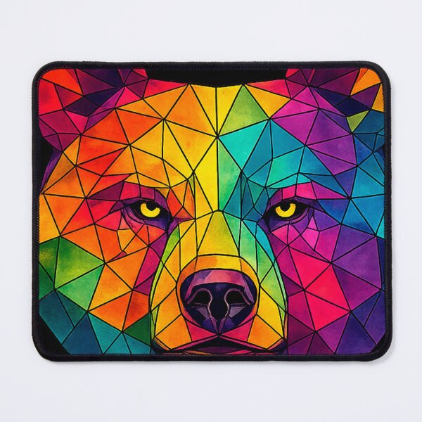 Item preview, Colorful Geometric Bear Head Art designed and sold by Geometric Art..
