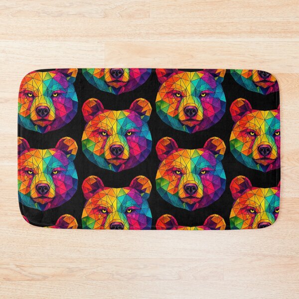 Item preview, Colorful Geometric Bear Head Art designed and sold by Geometric Art..