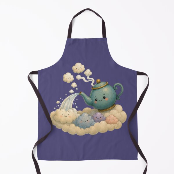 Item preview, Cute Teapot Watering Clouds Whimsical Steam Cloud Nursery Art designed and sold by Miheerala.