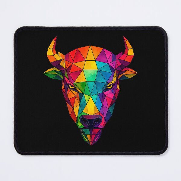 Item preview, Colorful Geometric Bison Wall Art designed and sold by Geometric Art..