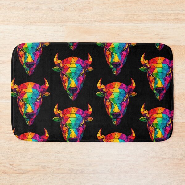 Item preview, Colorful Geometric Bison Wall Art designed and sold by Geometric Art..