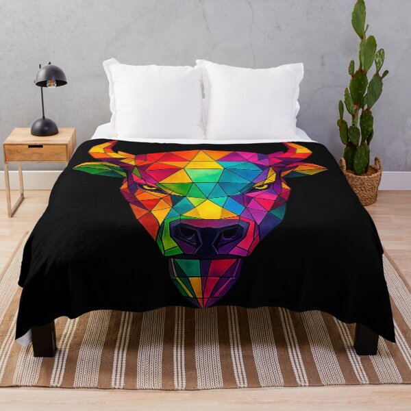 Item preview, Colorful Geometric Bison Wall Art designed and sold by Geometric Art..