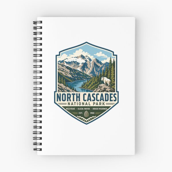 Item preview, North Cascades National Park Wild Peaks Glacial Waters Endless Wilderness Est 1968 Hiker Nature Explorer designed and sold by RetroMini2026.