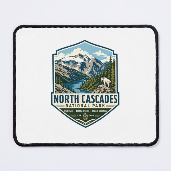 Item preview, North Cascades National Park Wild Peaks Glacial Waters Endless Wilderness Est 1968 Hiker Nature Explorer designed and sold by RetroMini2026.
