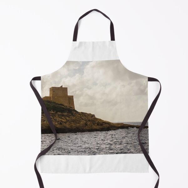 Item preview, Solitary Coastal Watchtower on Rocky Headland Overlooking Sea and Dramatic Cloudy Sky designed and sold by Nmallia.