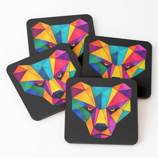 Item preview, Colorful Polygonal Geometric Bear designed and sold by Geometric Art..