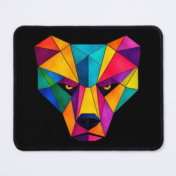 Item preview, Colorful Polygonal Geometric Bear designed and sold by Geometric Art..