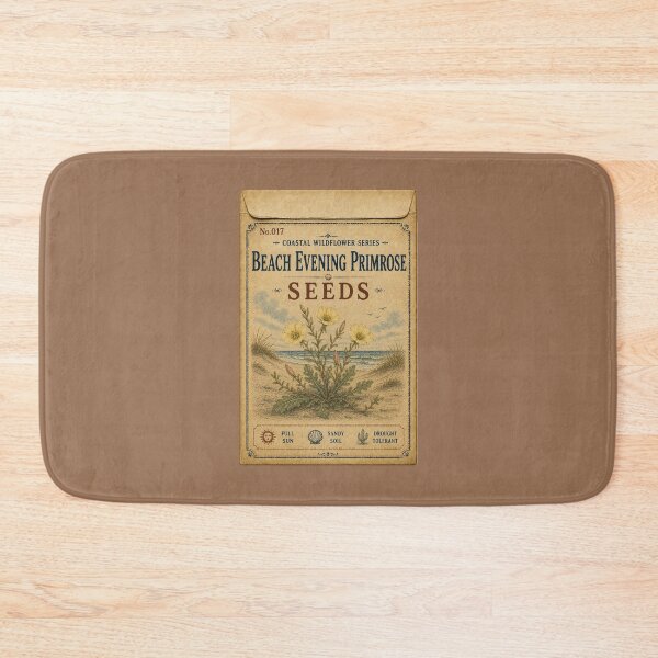 Item preview, Vintage Seed Packet PRINT ONLY NOT REAL- Beach Evening Primrose Coastal Wildflowers Series 017 designed and sold by Beachy.