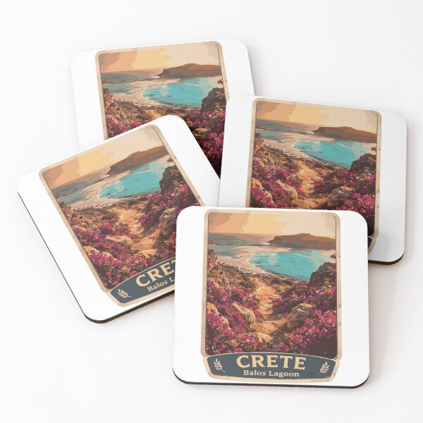 Item preview, Vintage Crete Balos Lagoon Travel Sticker designed and sold by CharaFei.Art.