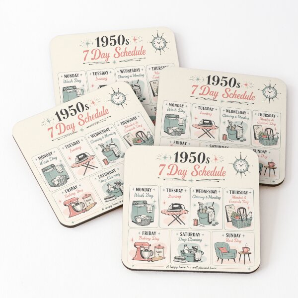 Item preview, 7 Day Schedule of the 1950's - How to manage your house designed and sold by yf-photography.