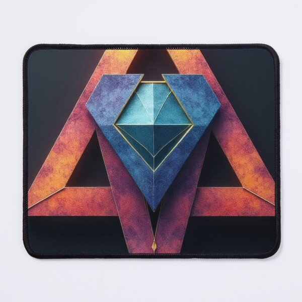Item preview, Geometric symbol with gemstone and flames designed and sold by Mianku | Für das Leben.