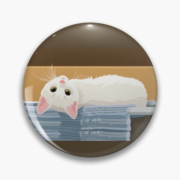 Item preview, White kitten resting designed and sold by NorthNook.