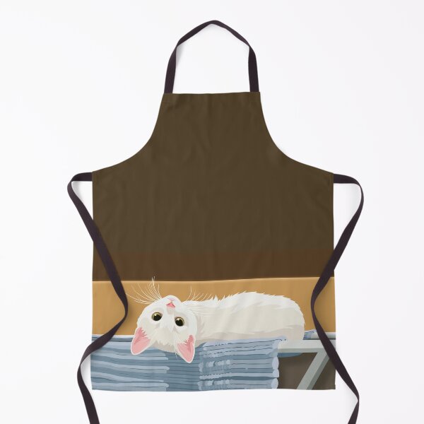 Item preview, White kitten resting designed and sold by NorthNook.