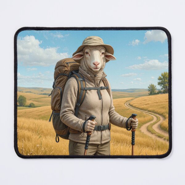 Item preview, Humanoid Sheep Walking in Meadow designed and sold by HybridA-2.