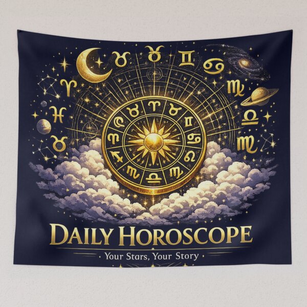 Item preview, Daily Horoscope Zodiac Wheel | Astrology Sun Moon Stars Design designed and sold by irfanshikh.
