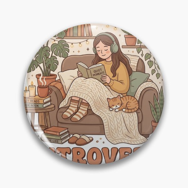 Item preview, Introvert Mode On Cozy Girl Reading Book Aesthetic designed and sold by SpaceformStudio.