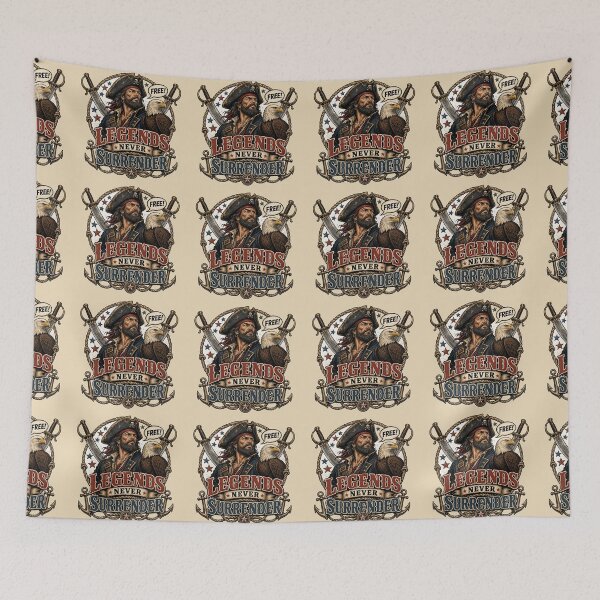 Item preview, Legends Never Surrender - Vintage Pirate & Eagle designed and sold by TatyanaArt.