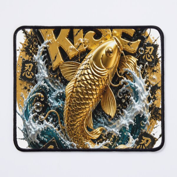 Item preview, Golden Koi Fish Rise | Bold Japanese Streetwear Design-KoiFish #GoldenKoi # designed and sold by mo-carnival.