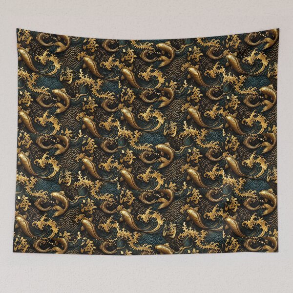 Item preview, Golden Koi Fish Rise | Bold Japanese Streetwear Design-KoiFish #GoldenKoi # designed and sold by mo-carnival.