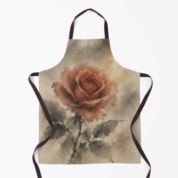Item preview, Autumn Rose | Watercolor Botanical Art | Contemporary Sumi-e Floral Design designed and sold by SoftCircuited.