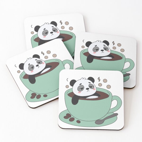Item preview, Bao Panda Bathing In Coffee Cup Cute Aesthetic Kawaii Art designed and sold by Chonkibao.