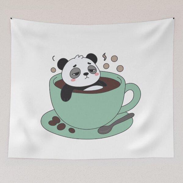 Item preview, Bao Panda Bathing In Coffee Cup Cute Aesthetic Kawaii Art designed and sold by Chonkibao.