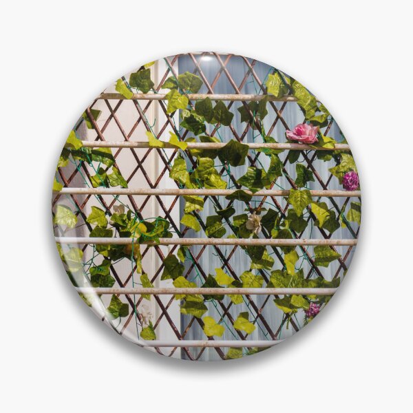 Item preview, Green Ivy Climbing Trellis on Balcony Window With Decorative Flowers and Metal Railing designed and sold by Nmallia.