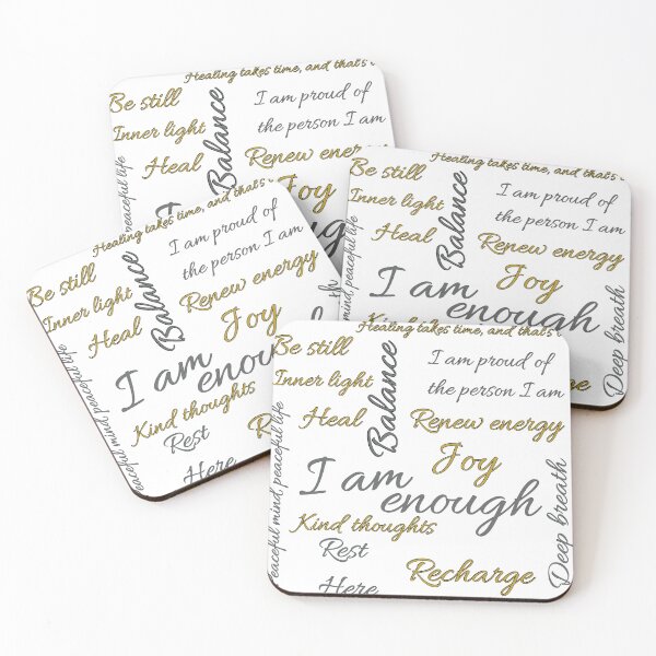 Item preview, I Am Enough | Inspirational Affirmation Design | Mindfulness & Self-Care Artwork designed and sold by SoftCircuited.