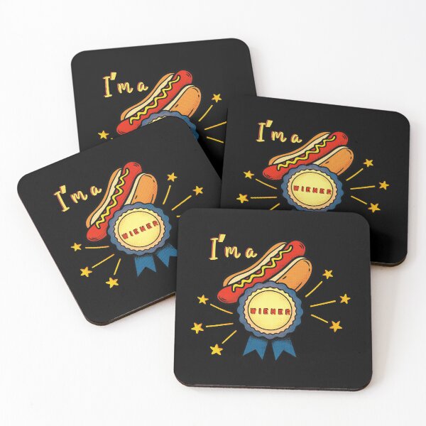 Item preview, I'm a Wiener Funny Award Ribbon Retro Pop Art Comic Hot Dog designed and sold by SunandShade.