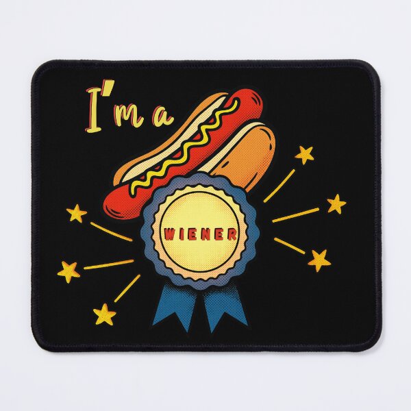 Item preview, I'm a Wiener Funny Award Ribbon Retro Pop Art Comic Hot Dog designed and sold by SunandShade.