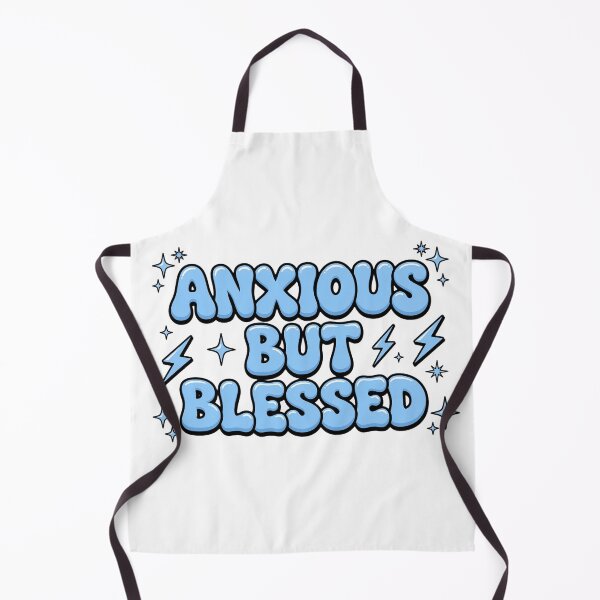 Item preview, Anxious But Blessed Blue Retro Y2K Sticker designed and sold by AuraVibesArts .