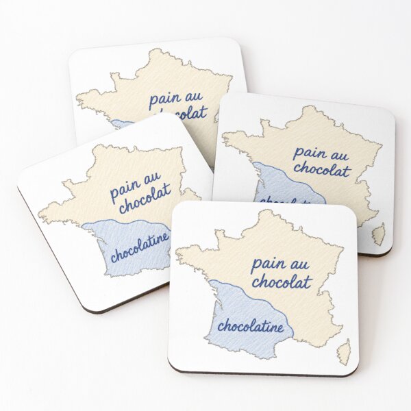 Item preview, Map of France – Pain au chocolat or chocolatine designed and sold by JOANNASKAH.