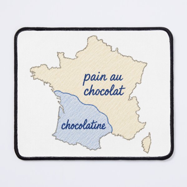 Item preview, Map of France – Pain au chocolat or chocolatine designed and sold by JOANNASKAH.