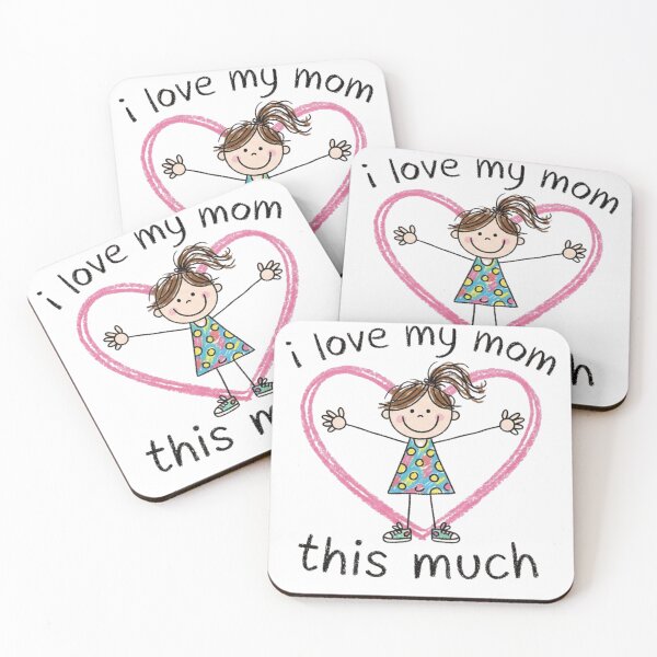 Item preview, I Love My Mom This Much Doodle designed and sold by WearTheVibe Store.