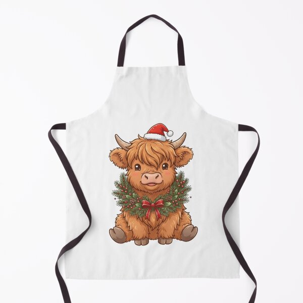 Item preview, Cute Christmas Highland Cow Santa Hat Winter Sticker designed and sold by Raw Tigers.