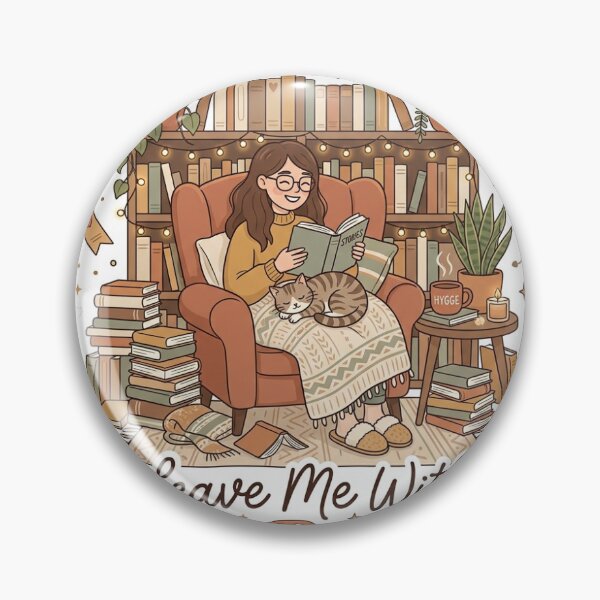 Item preview, Leave Me With My Books Cozy Reading Nook Aesthetic designed and sold by SpaceformStudio.