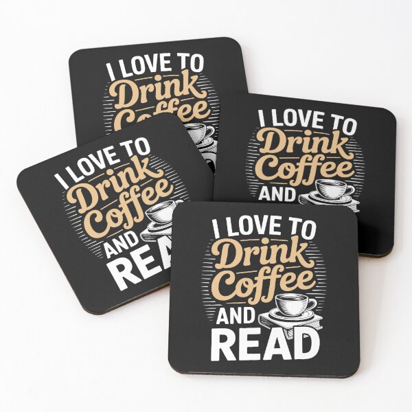 Item preview, I LOVE TO DRINK COFFEE AND READ designed and sold by jkrphoto.