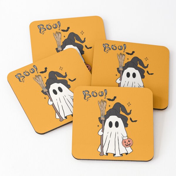 Item preview, Cute Halloween Ghost Holding a Broom Ready for Trick or Treat T-Shirt designed and sold by TFLDesignPrints.