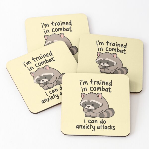 Item preview, I Can Do Anxiety Attacks - Funny Anxiety Quotes Raccoon Meme designed and sold by thecatcouch.