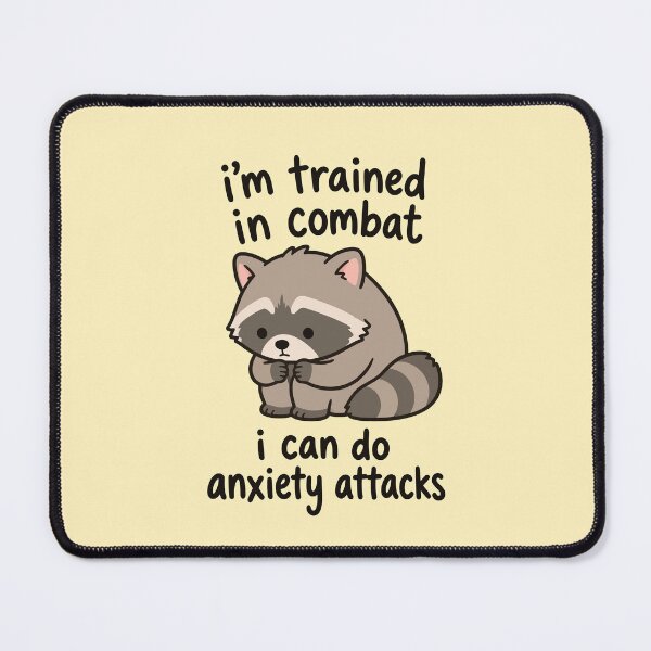 Item preview, I Can Do Anxiety Attacks - Funny Anxiety Quotes Raccoon Meme designed and sold by thecatcouch.